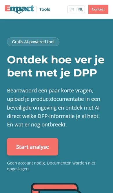 Empact DPP-tool - mobiele versie