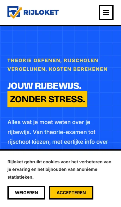 Rijloket.nl - mobiele versie