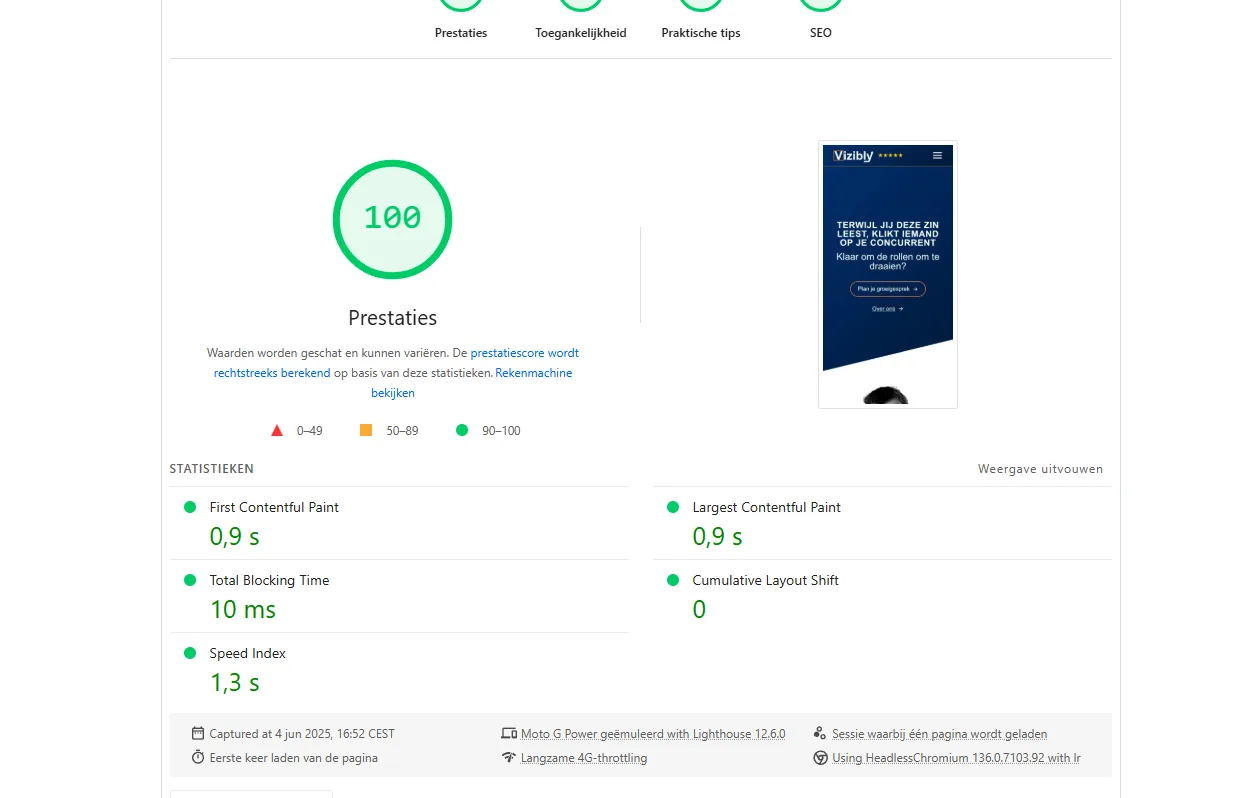Een perfecte Google PageSpeed score: zin en onzin van 100/100