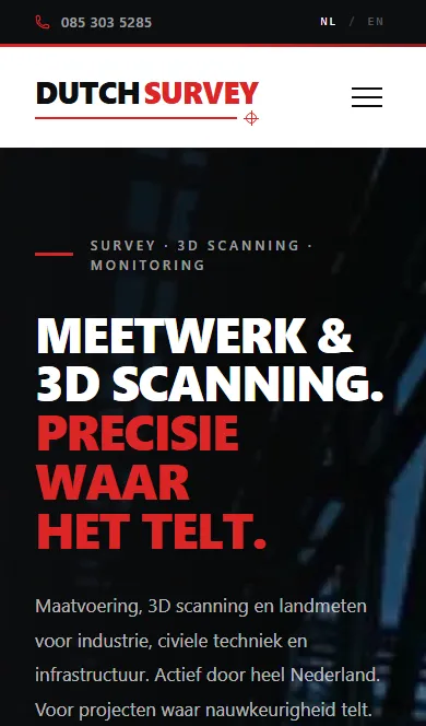 Dutch Survey website - mobiele versie