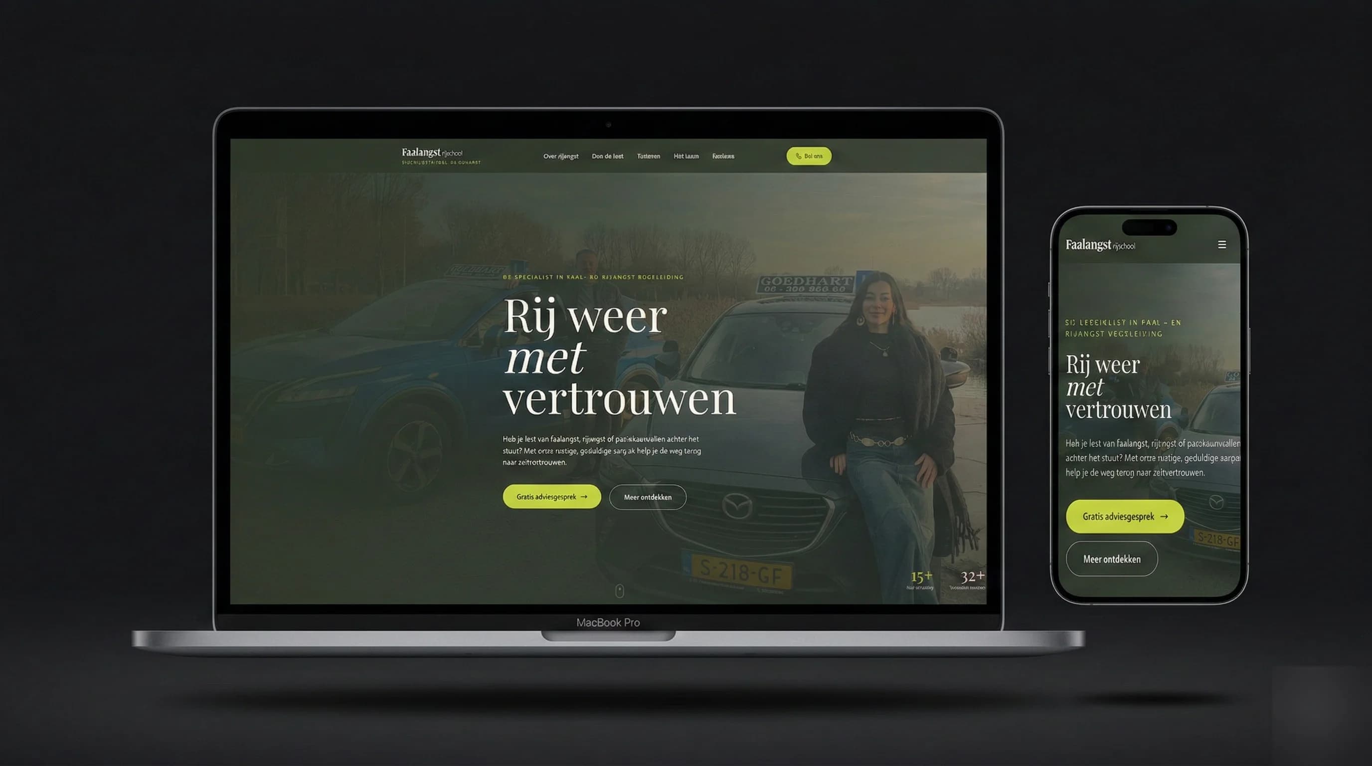 Faalangst Rijschool: een warme site voor een gevoelige doelgroep