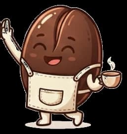 De zwaaiende koffieboon, de mascotte van Koffienoob
